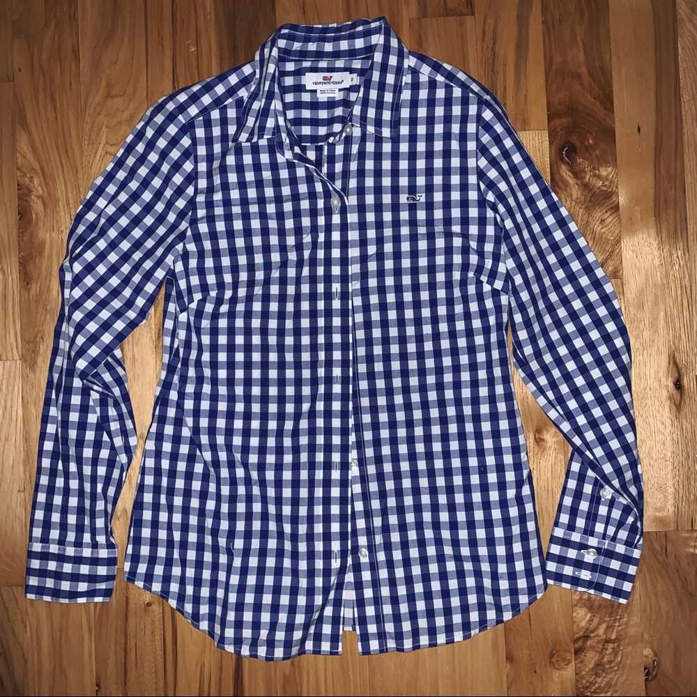 Vineyard Vines Womens Gingham Button Down
